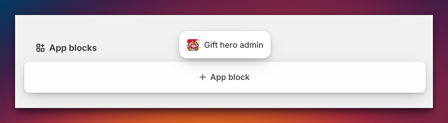 Add app block